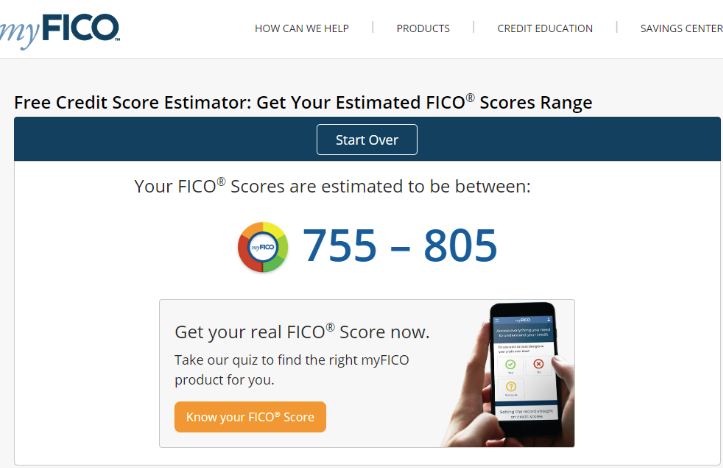 Free Estimated Credit Score From Fico