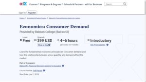 Economics: Consumer Demand by edX
