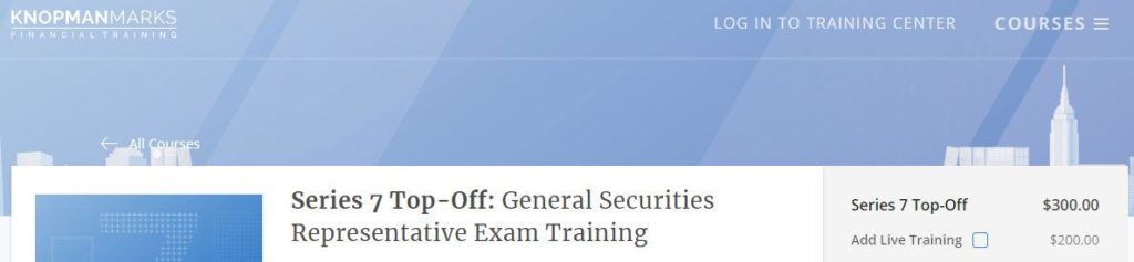 Series 7 Top-Off: General Securities Representative Exam Training
