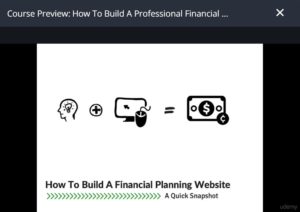 How to Build a Professional Financial Planning Website by Udemy