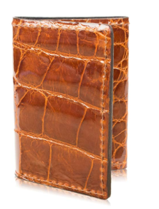 Yoder Leather Company’s Genuine Alligator Skin Trifold Leather Wallet