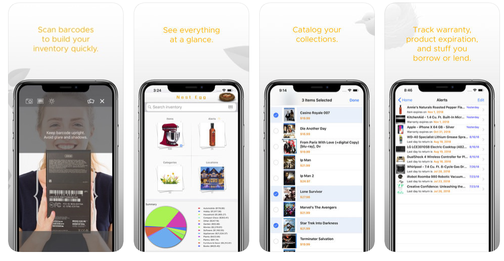 Best for Apple Devices: Nest Egg Inventory