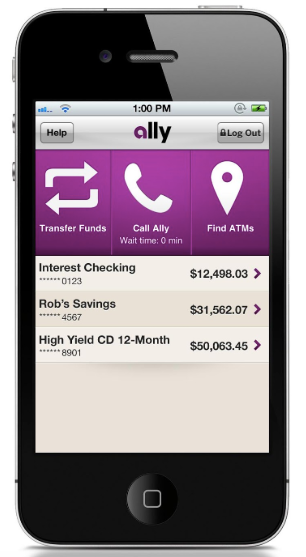 Ally Bank mobile app