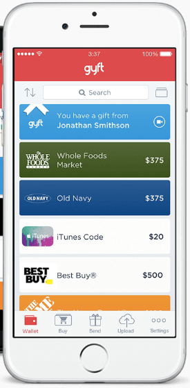 Gyft mobile payment app