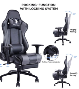 killabee racing gaming chair 8204 gray