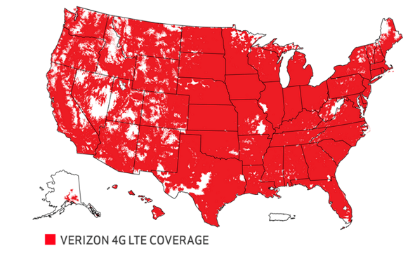 Verizon 4g LtE coverage
