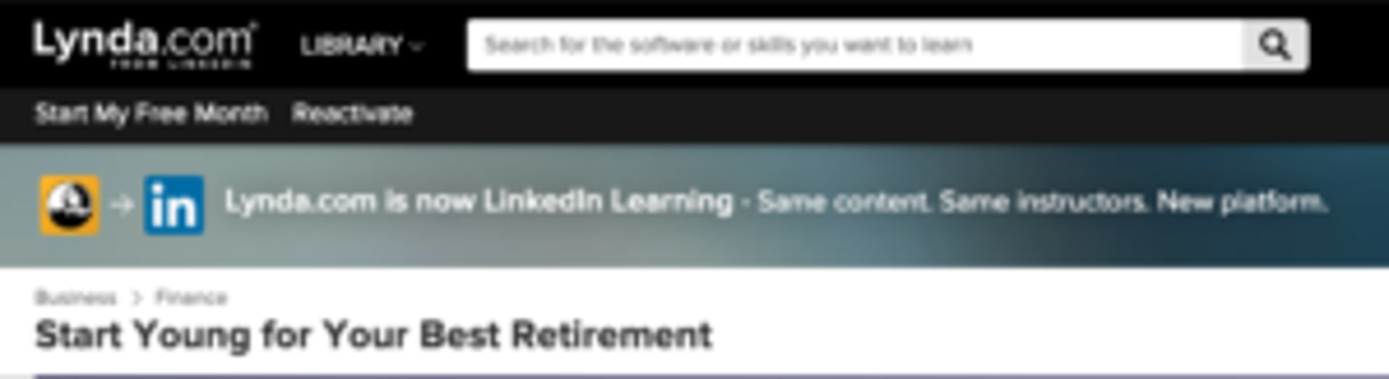 Start Young for your Best Retirement from LinkedIn Learning