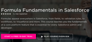 Formula Fundamentals in Salesforce by PluralSight
