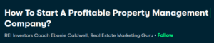 How to Start a Profitable Property Management Company