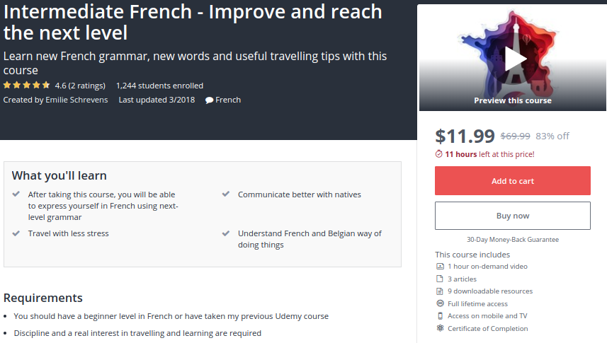 Intermediate French — Improve and Reach the Next Level