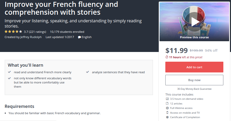 Improve your French Fluency and Comprehension with Stories