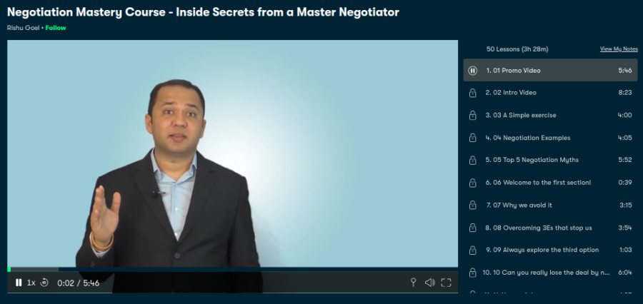 7. Negotiation Mastery Course – Inside Secrets from a Master Negotiator by Skillshare