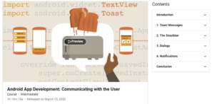 6. Android App Development: Communicating with the User by LinkedIn Learning