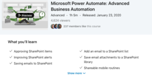 Microsoft Power Automate: Advanced Business Automation by LinkedIn Learning