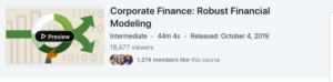 6. Corporate Finance: Robust Financial Modeling by LinkedIn Learning