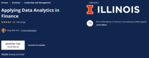 8. Applying Data Analytics in Finance by the University of Illinois at Urbana-Champaign