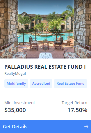 Palladius real estate fund offering on RealtyMogul