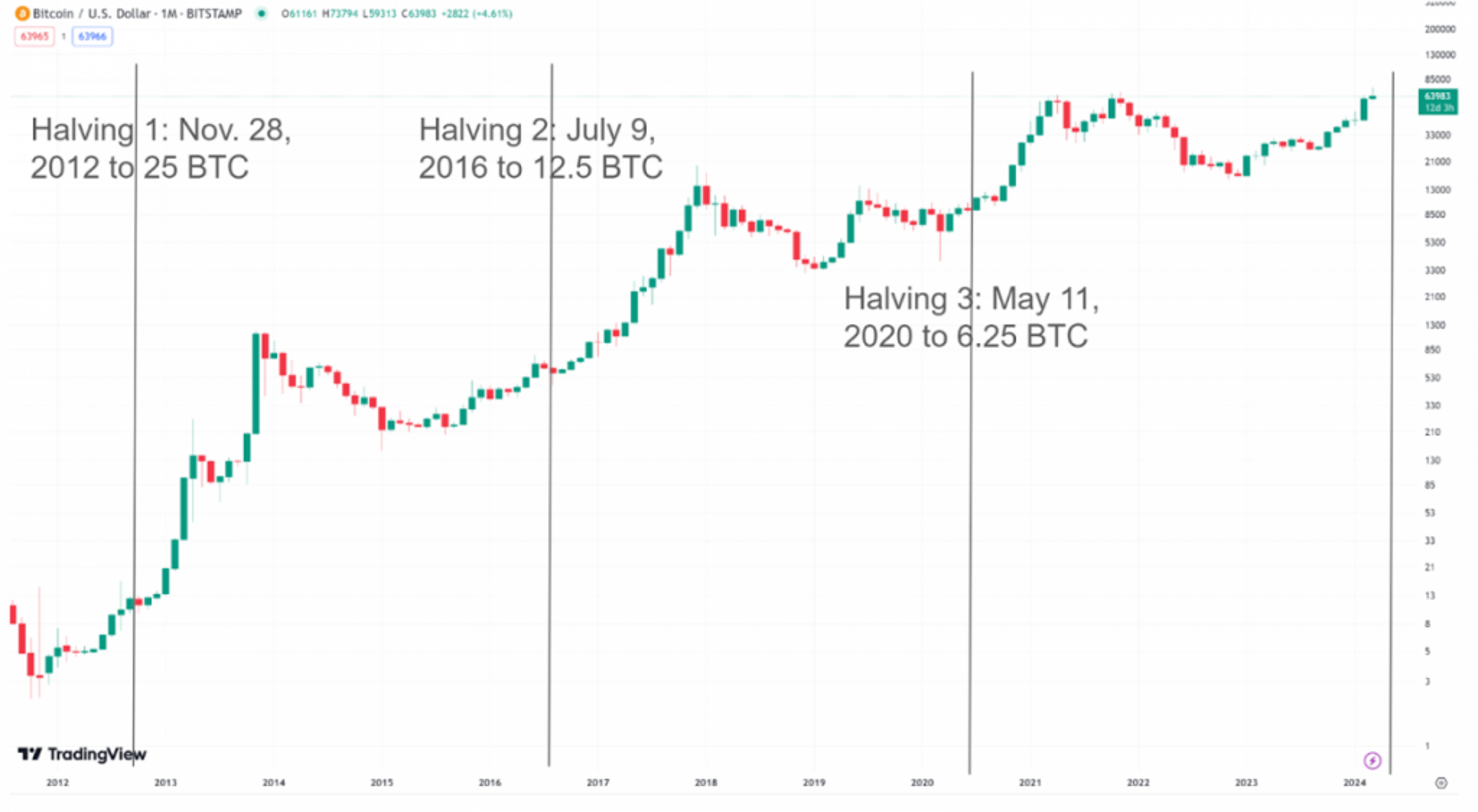 what happened the last time bitcoin halved