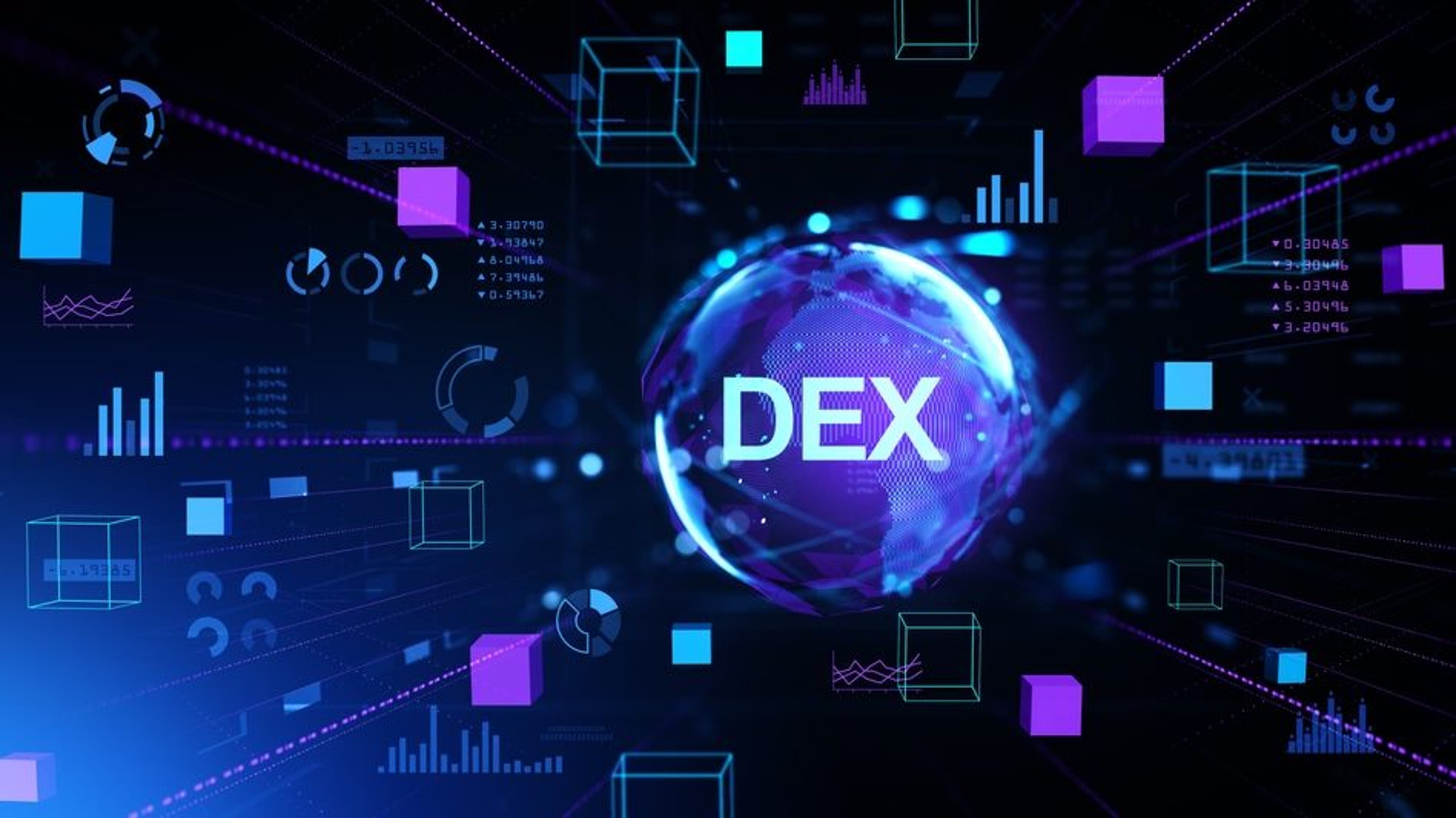 Decentralized,Finance,Dex,Hologram.,Financial,System,Exchange,,Cryptocurrency,And,Blockchain.