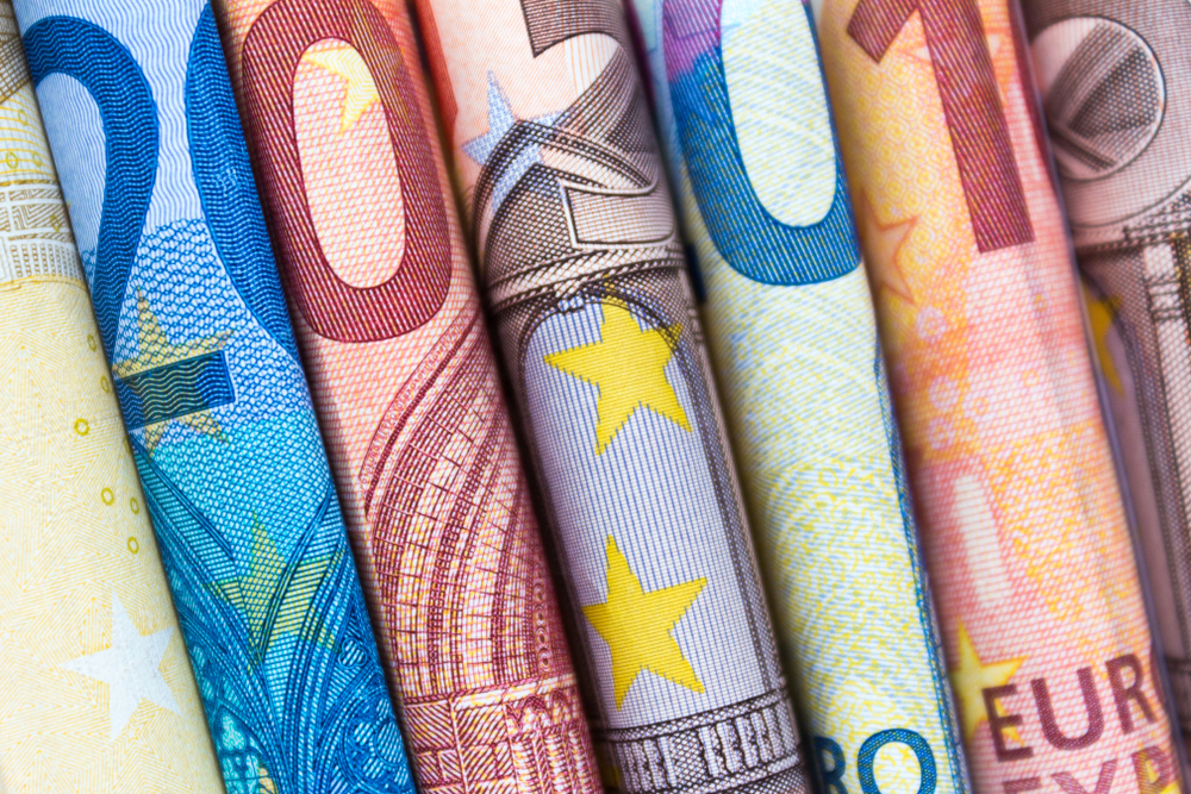 Euro,Bills,Closeup,,European,Currency,Cash,Money
